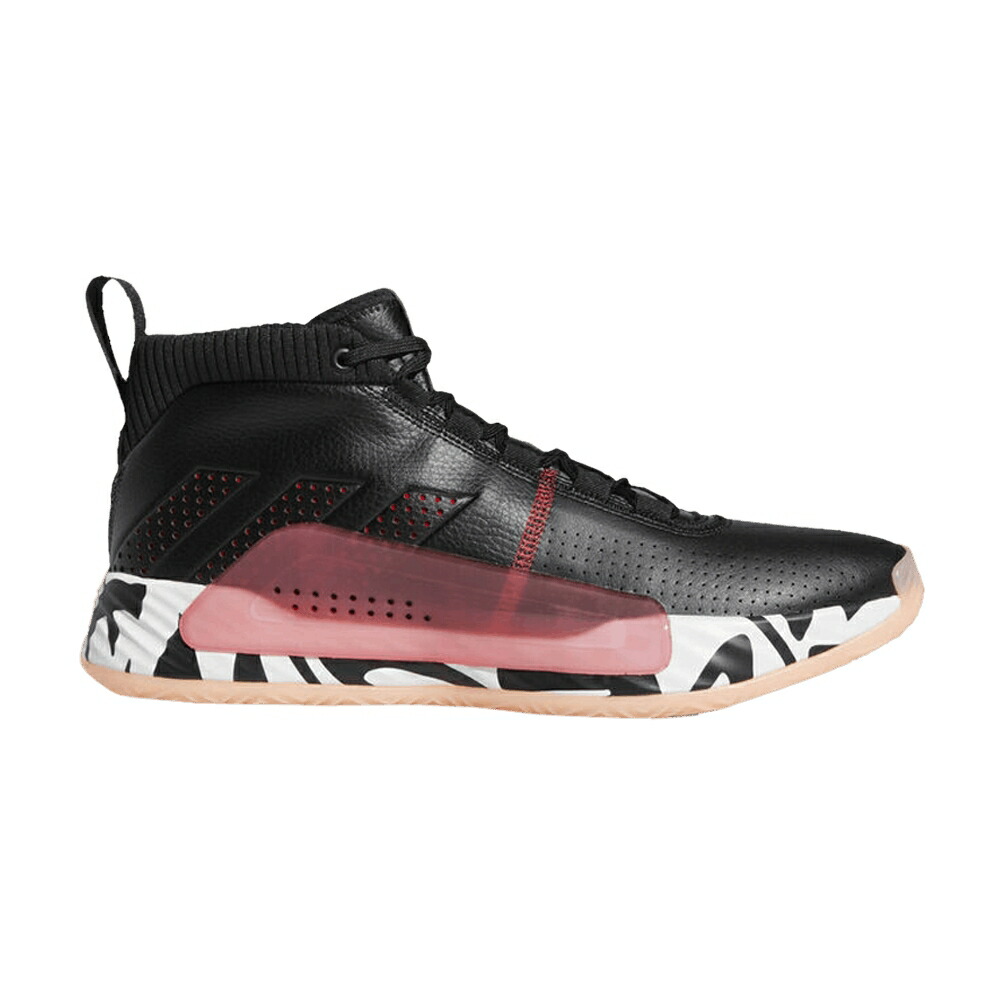 アディダス コア 黒色 ブラック 白色 ホワイト 'CHINESE YEAR' スニーカー メンズ ADIDAS DAME 5 NEW / CORE BLACK CLOUD WHITE SCARLET