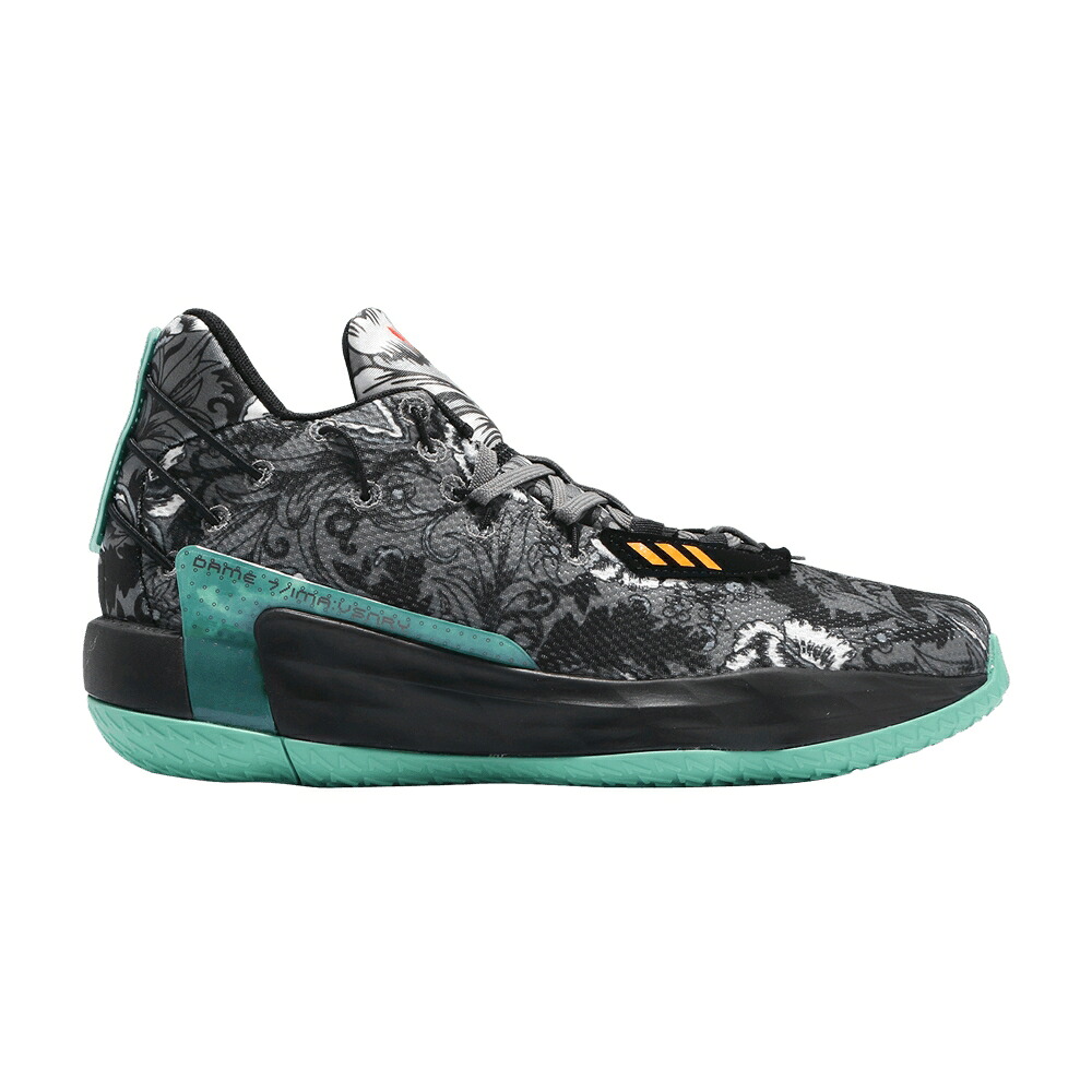 アディダス 中核グループ 黒いこと 黒いこと 薄墨色 薄墨色 \u0027FLORAL\u0027 スニーカー メンズ ADIDAS DAME 7 GCA / CORE BLACK GREY FOUR ACID MINT
