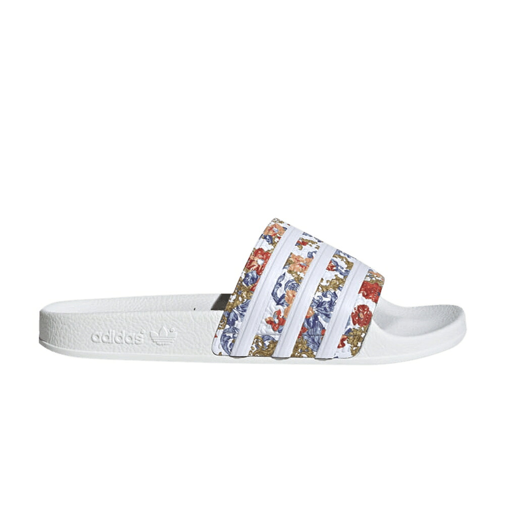 アディダス 制作室 アディレッタ サンダル 白いこと 白いこと \u0027FLORAL WHITE\u0027 スニーカー レディース ADIDAS HER STUDIO LONDON X WMNS ADILETTE SLIDE - / CLOUD WHITE CLOUD WHITE SUPPLIER