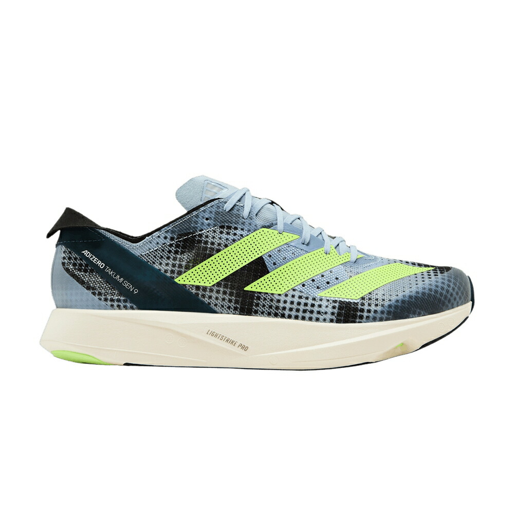 アディダス アディゼロ 青色 ブルー コア 'WONDER LEMON' スニーカー メンズ ADIDAS ADIZERO TAKUMI SEN 9 BLUE LUCID / WONDER BLUE LUCID LEMON CORE