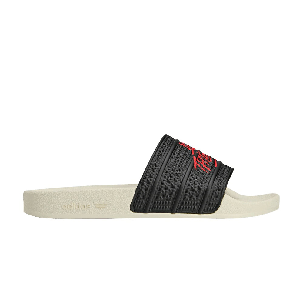 アディダス アディレッタ サンダル 中核グループ 黒いこと 黒いこと 赤 赤いこと \u0027BLACK RED\u0027 スニーカー メンズ ADIDAS 100 THIEVES X ADILETTE SLIDE / CORE BLACK CORE BLACK RED