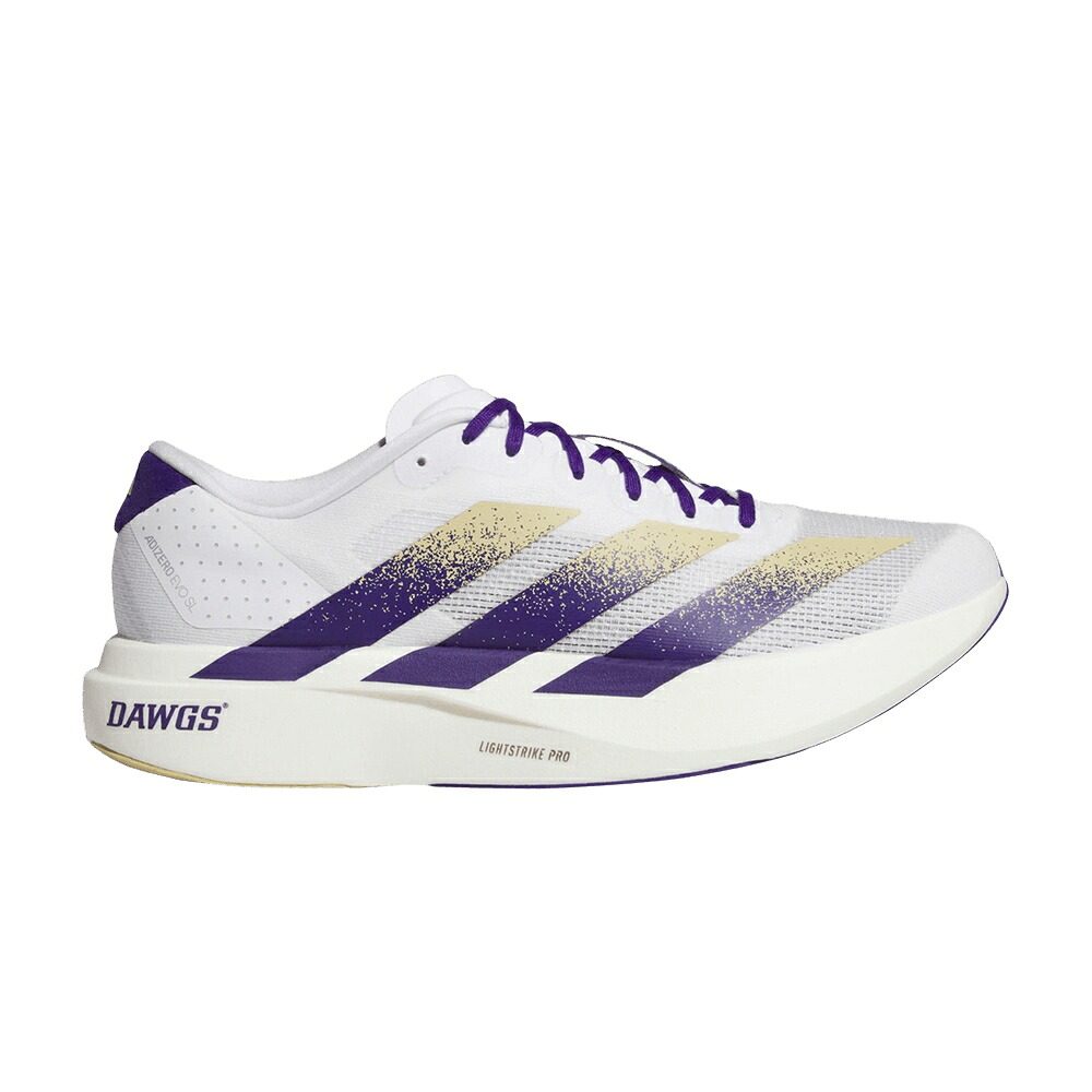 アディダス アディゼロ 白色 ホワイト チーム カレッジ 'WASHINGTON' スニーカー メンズ ADIDAS NCAA X ADIZERO EVO SL / FOOTWEAR WHITE TEAM COLLEGE|スニケス