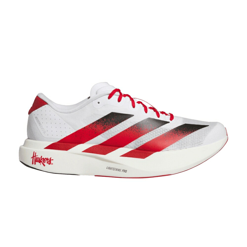 アディダス アディゼロ 白色 ホワイト チーム パワー 赤 レッド 'NEBRASKA' スニーカー メンズ ADIDAS NCAA X ADIZERO EVO SL / FOOTWEAR WHITE TEAM POWER RED