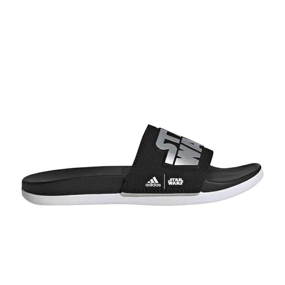 アディダス アディレッタ サンダル 銀色 シルバー コア 黒色 ブラック スターウォーズ 'BLACK METALLIC' スニーカー メンズ ADIDAS STAR WARS X ADILETTE COMFORT SLIDE KIDS SILVER / CORE BLACK SILVER METALLIC CLOUD|スニケス
