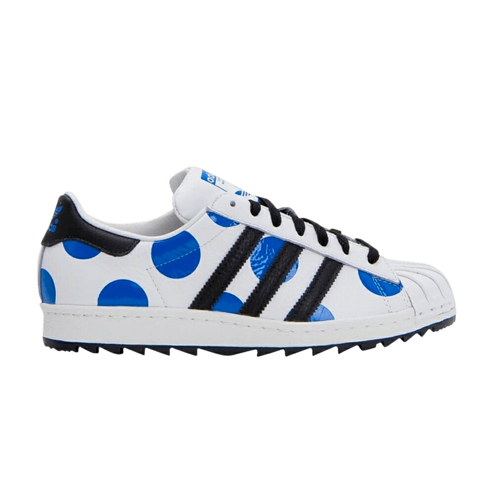 アディダス ジェレミー スーパースター 白色 ホワイト コア 黒色 ブラック 'BLUE DOTS' スニーカー メンズ ADIDAS JEREMY SCOTT X SUPERSTAR 80S RIPPLE J POLKA / FOOTWEAR WHITE CORE BLACK CORE|スニケス