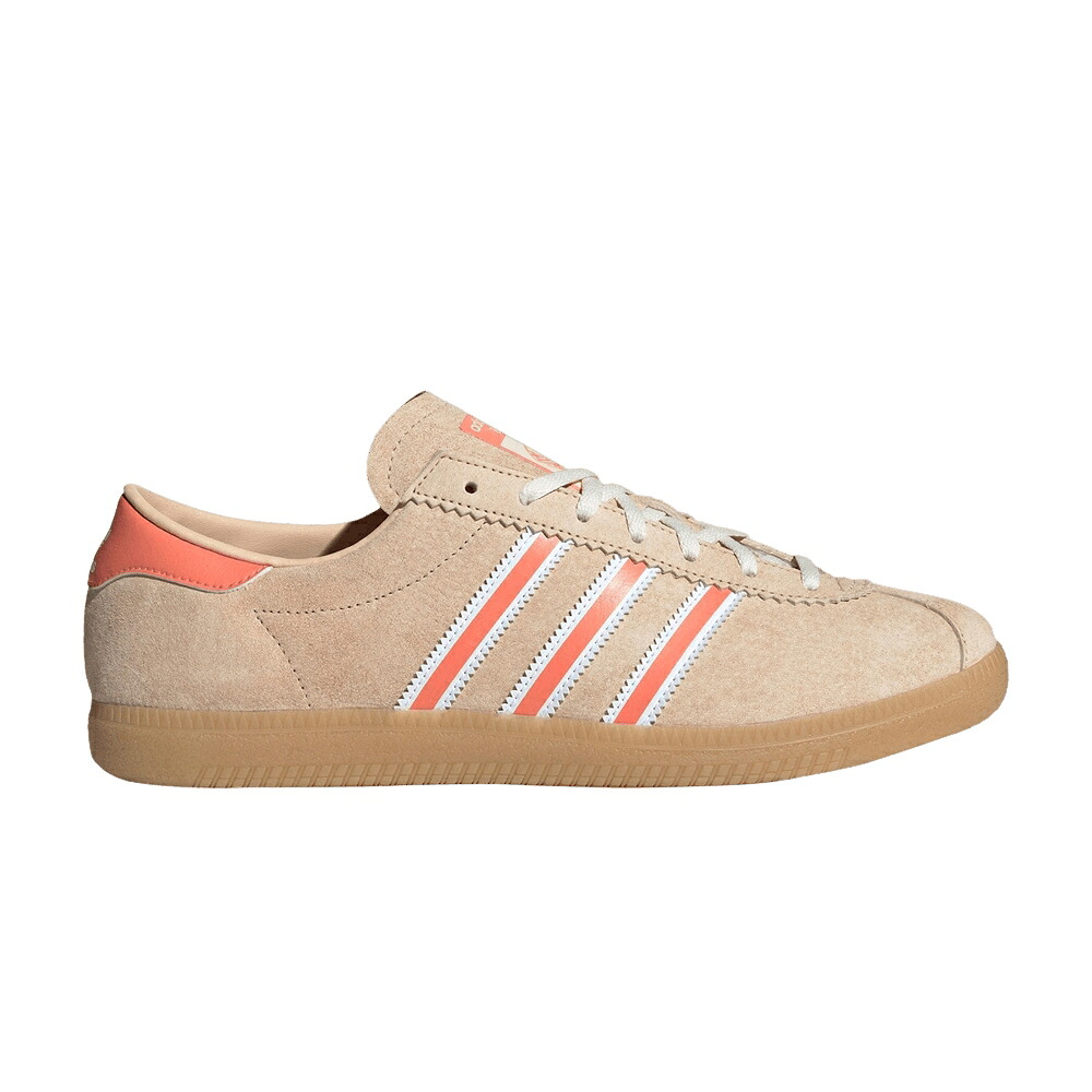 アディダス 滑るゲーム盤 続きもの 核融合反応 \u0027MASSACHUSETTS\u0027 スニーカー メンズ ADIDAS STATE SERIES / HALO BLUSH CORAL FUSION FOOTWEAR