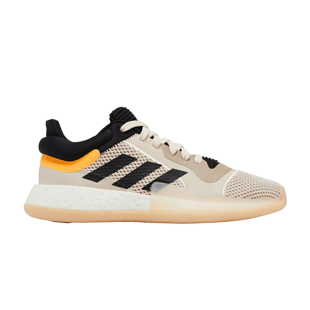 アディダス ブースト 黒色 ブラック 'LINEN' スニーカー メンズ ADIDAS MARQUEE BOOST LOW / LINEN BLACK FLAORA|スニケス