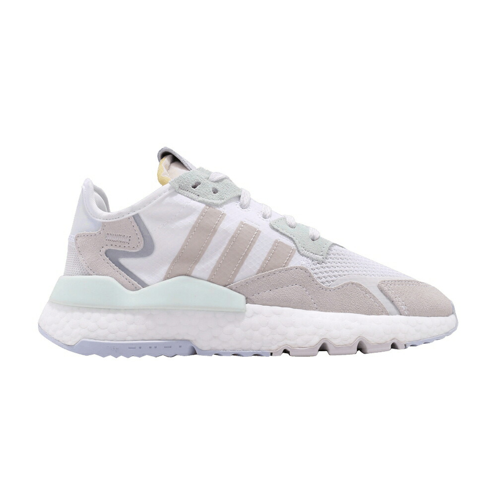 アディダス ジョガーパンツ 白色 ホワイト AERO BLUE スニーカー レディース ADIDAS WMNS NITE JOGGER / FOOTWEAR WHITE ICE MINT AERO