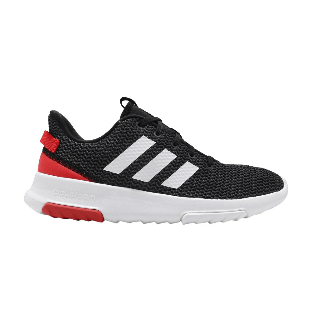 アディダス コア 黒色 ブラック 白色 ホワイト 'HIRES RED' スニーカー メンズ ADIDAS CLOUDFOAM RACER TR 'HI-RES / CORE BLACK CLOUD WHITE HI RES｜スニケス