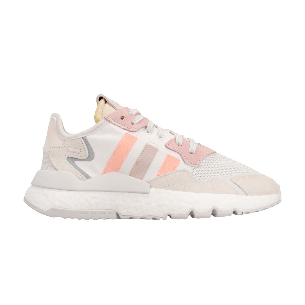 アディダス ジョガーパンツ 白色 ホワイト ピンク 'OFF WHITE' スニーカー レディース ADIDAS WMNS NITE JOGGER / FOOTWEAR WHITE ICE PINK OFF