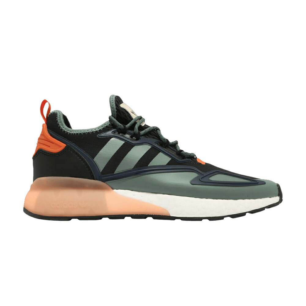 アディダス ブースト テック コア 黒色 ブラック BLACK EMERALD スニーカー メンズ ADIDAS ZX 2K BOOST TECH / CORE BLACK TECH EMERALD
