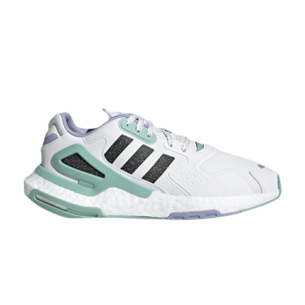 アディダス ジョガーパンツ 白色 ホワイト コア 黒色 ブラック WHITE GREEN スニーカー レディース ADIDAS WMNS DAY JOGGER HAZY / FOOTWEAR WHITE CORE BLACK HAZY