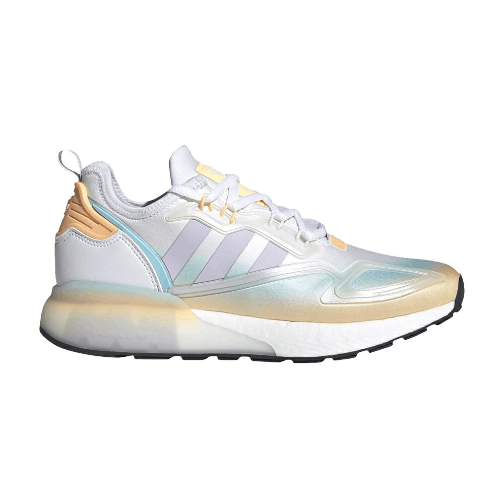 アディダス ブースト 白いこと 白いこと 紫 パープル \u0027SPACE RACE\u0027 スニーカー レディース ADIDAS WMNS ZX 2K BOOST / CLOUD WHITE PURPLE TINT ACID