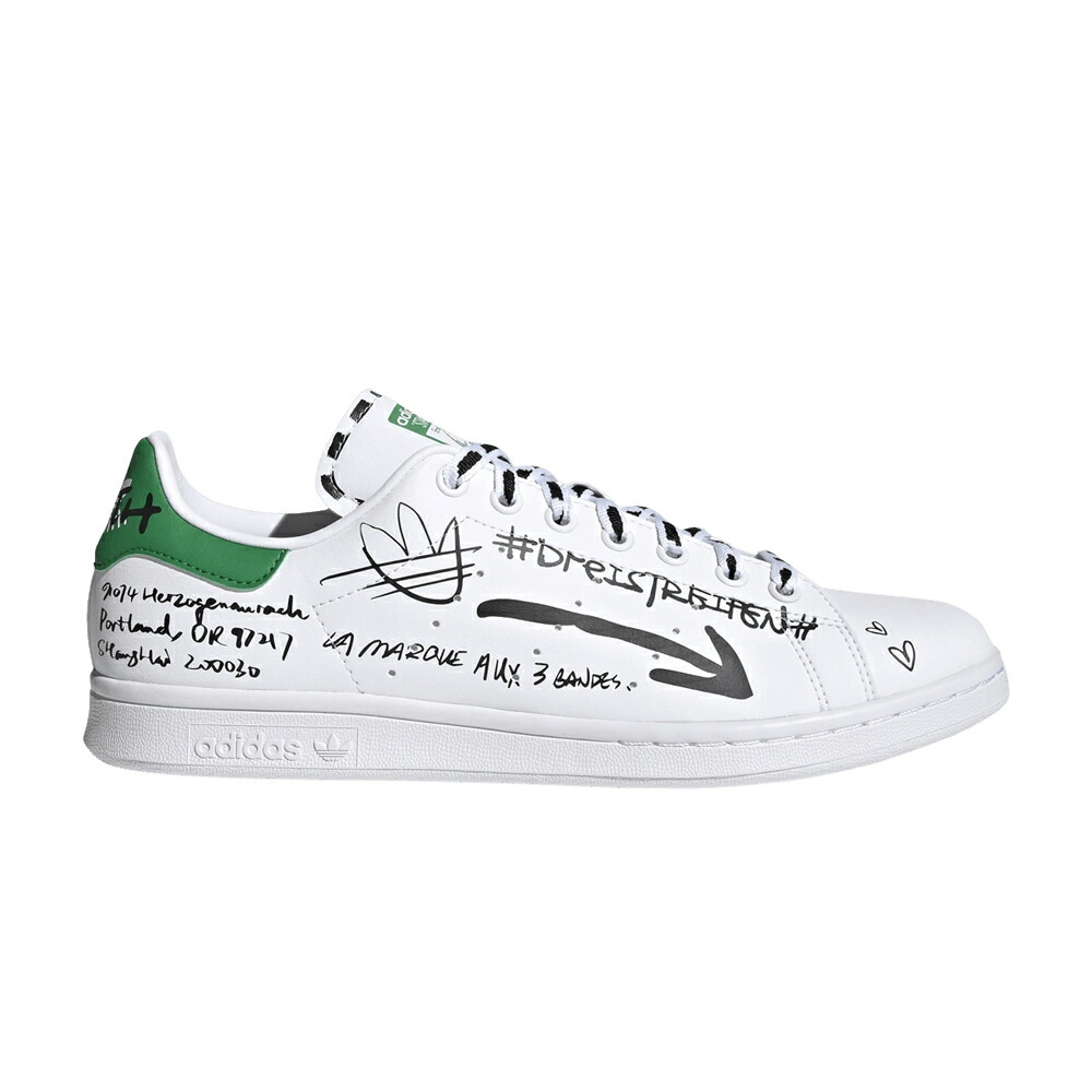 アディダス 白色 ホワイト 緑 グリーン スタンスミス HARPIE GREEN スニーカー メンズ ADIDAS STAN SMITH PACK - GRAFFITI WHITE / CLOUD WHITE CLOUD WHITE GREEN