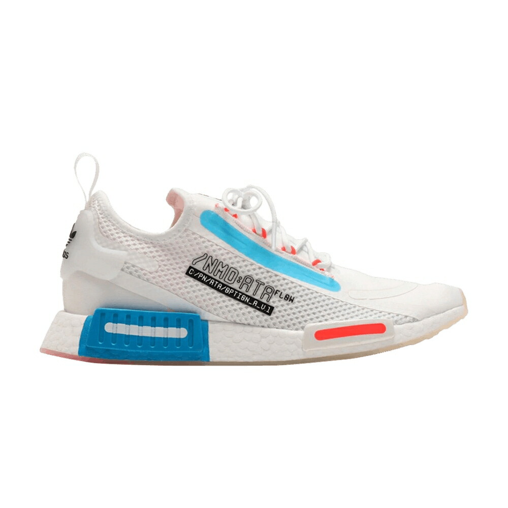 アディダス ショック 白色 ホワイト 赤 レッド 青色 ブルー NMD_R1 'WHITE BLUE' スニーカー メンズ ADIDAS SPECTOO SHOCK / CLOUD WHITE SOLAR RED SHOCK BLUE