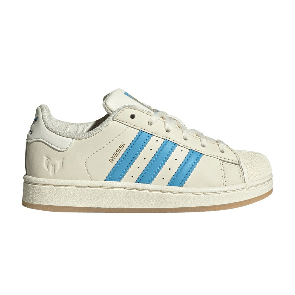 アディダス スーパースター クリーム 白色 ホワイト 青色 ブルー バースト ゴールド ARGENTINA スニーカー メンズ ADIDAS LIONEL MESSI X SUPERSTAR C / CREAM WHITE SEMI BLUE BURST GOLD