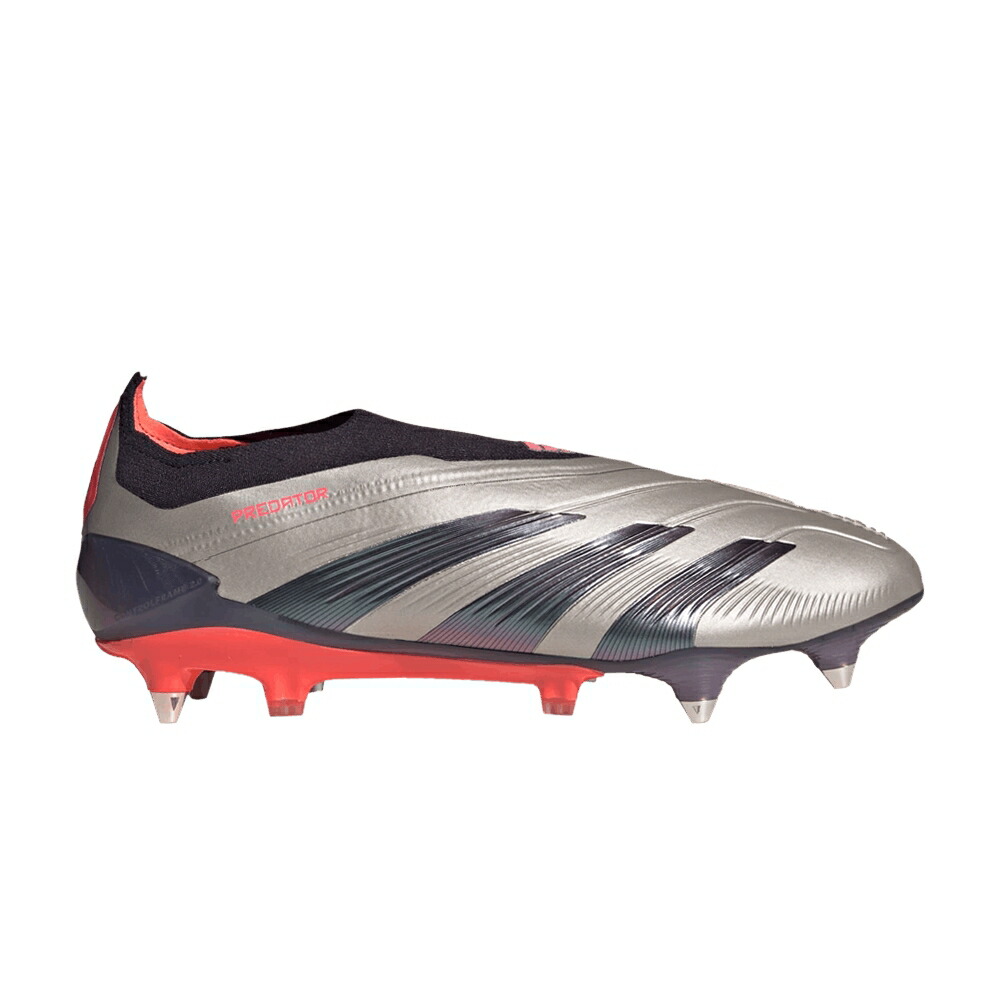 アディダス プレデター エリート プラチナム 黒色 ブラック VIVID PACK スニーカー メンズ ADIDAS PREDATOR ELITE LACELESS SG HORIZON / PLATINUM METALLIC AURORA BLACK