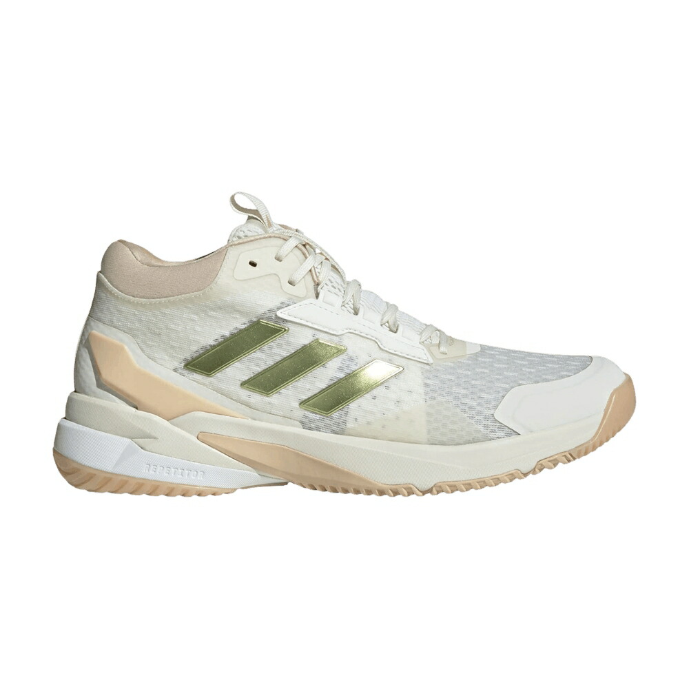 アディダス ミッド 白いこと 白いこと ゴールド \u0027OFF METALLIC\u0027 スニーカー レディース ADIDAS WMNS CRAZYFLIGHT 6 MID INDOOR WHITE GOLD / OFF WHITE GOLD METALLIC CRYSTAL