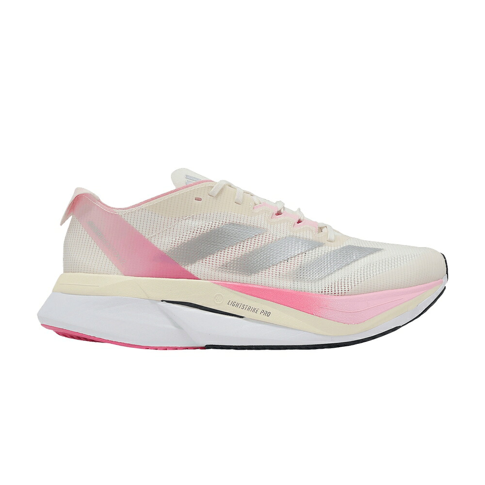 アディダス アディゼロ 豆の町 白いこと 白いこと しろがね色 しろがね色 \u0027CHALK PINK\u0027 スニーカー メンズ ADIDAS ADIZERO BOSTON 12 WHITE CLEAR / CHALK WHITE SILVER METALLIC