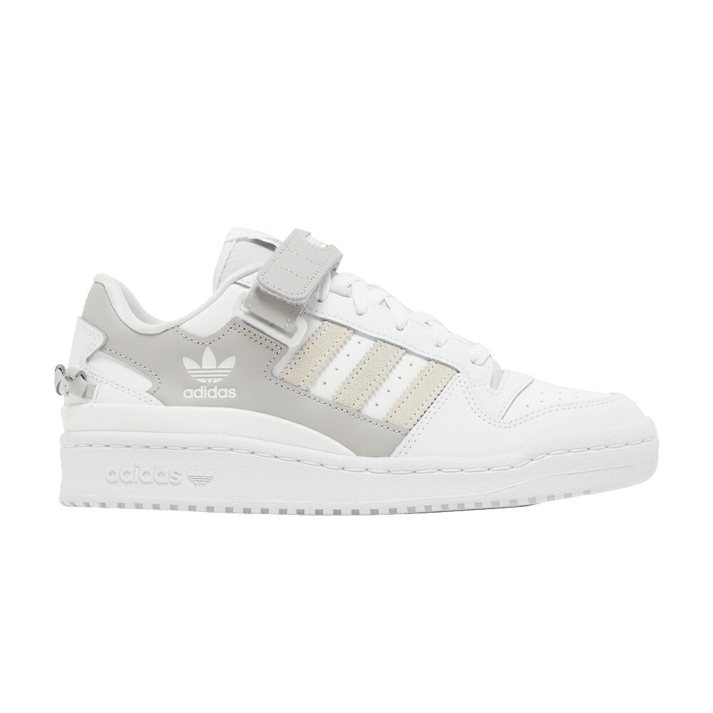 アディダス フォーラム 白色 ホワイト 灰色 グレー 'KNOTTED HEEL' スニーカー レディース ADIDAS WMNS FORUM LOW / CLOUD WHITE CLOUD WHITE GREY TWO