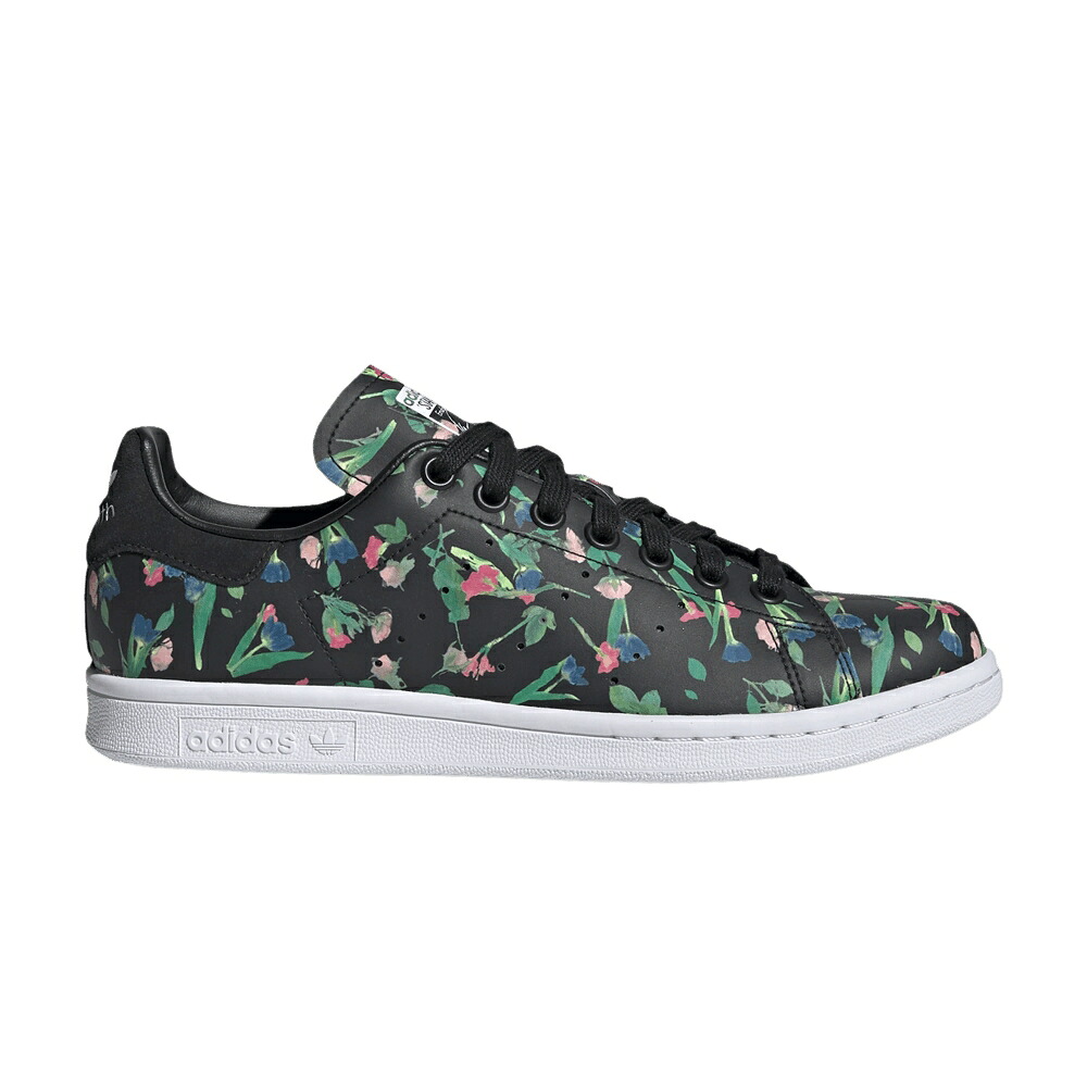 アディダス コア 黒色 ブラック 白色 ホワイト スタンスミス 'FLORAL' スニーカー レディース ADIDAS WMNS STAN SMITH / CORE BLACK FOOTWEAR WHITE BLACK｜スニケス 625,800円