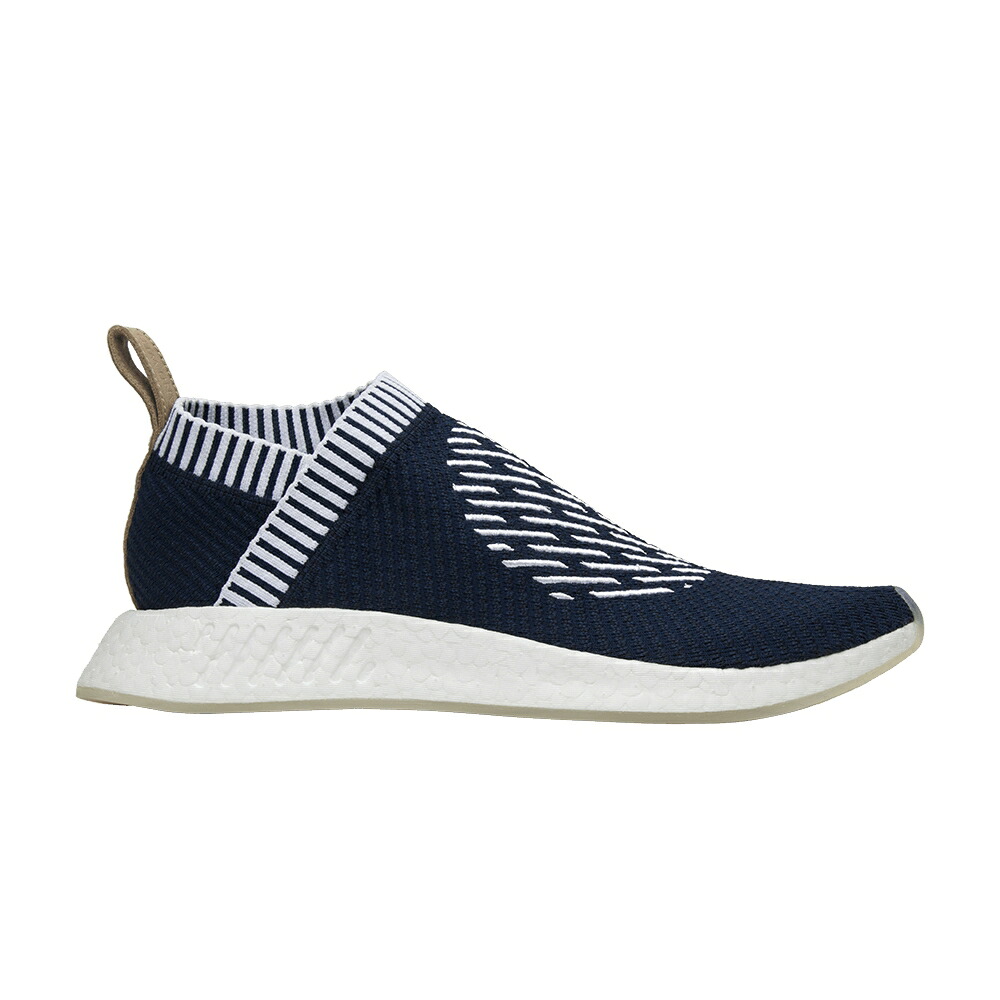 アディダス 紺色 ネイビー 白色 ホワイト NMD_CS2 'RONIN' スニーカー メンズ ADIDAS PRIMEKNIT / COLLEGIATE NAVY FOOTWEAR WHITE｜スニケス