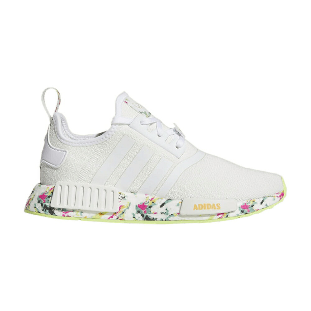 アディダス 白色 ホワイト 橙 オレンジ NMD_R1 'WATERCOLOR' スニーカー メンズ ADIDAS BIG KID / CLOUD WHITE HAZY ORANGE HI RES