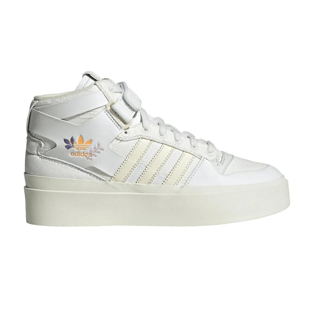 アディダス フォーラム ミッド 白色 ホワイト 'EMBROIDERED FLORAL' スニーカー レディース ADIDAS WMNS FORUM BONEGA MID / CRYSTAL WHITE WONDER WHITE OFF｜スニケス 41,400円
