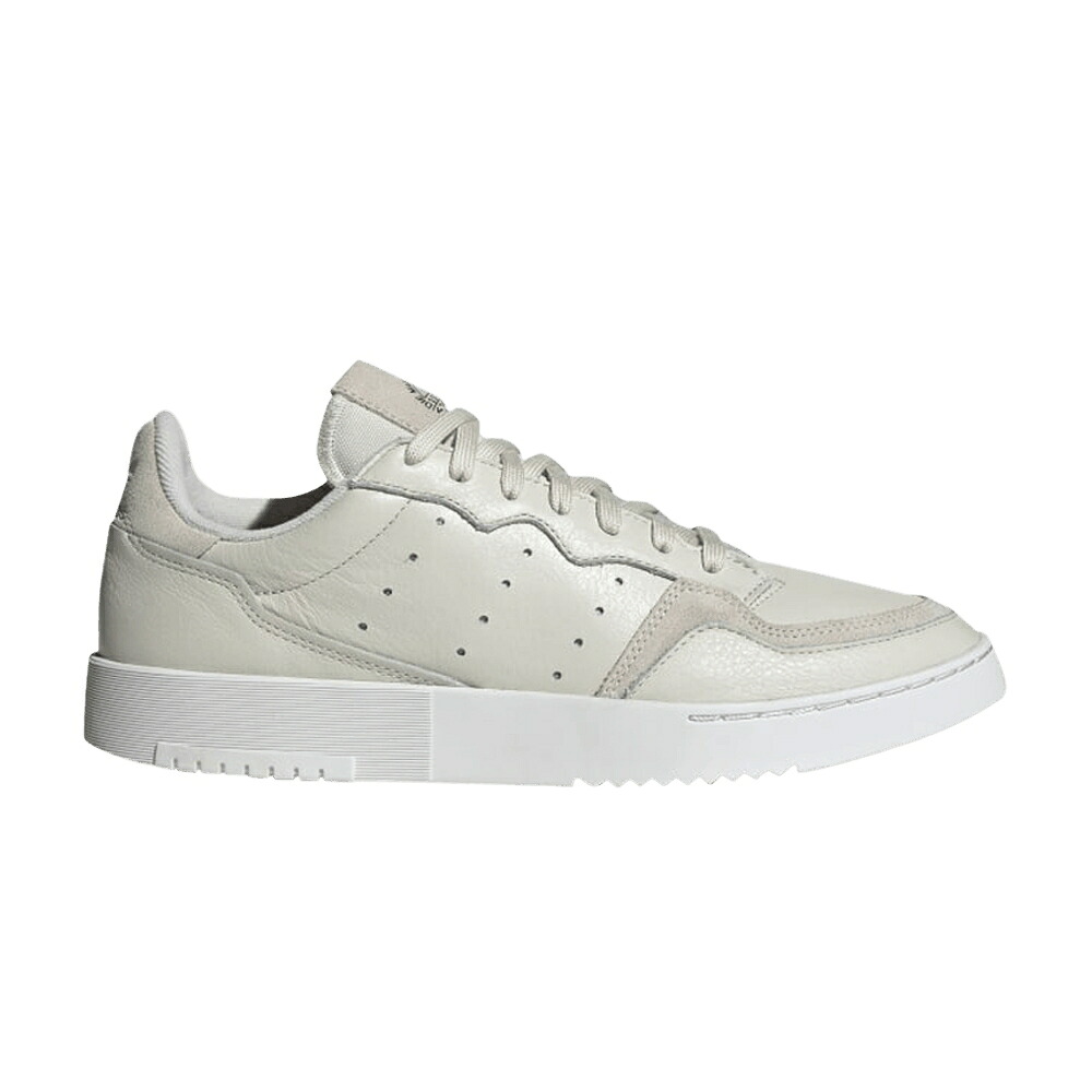 アディダス 白色 ホワイト 'RAW WHITE' スニーカー メンズ ADIDAS SUPERCOURT / RAW WHITE RAW WHITE CRYSTAL|スニケス