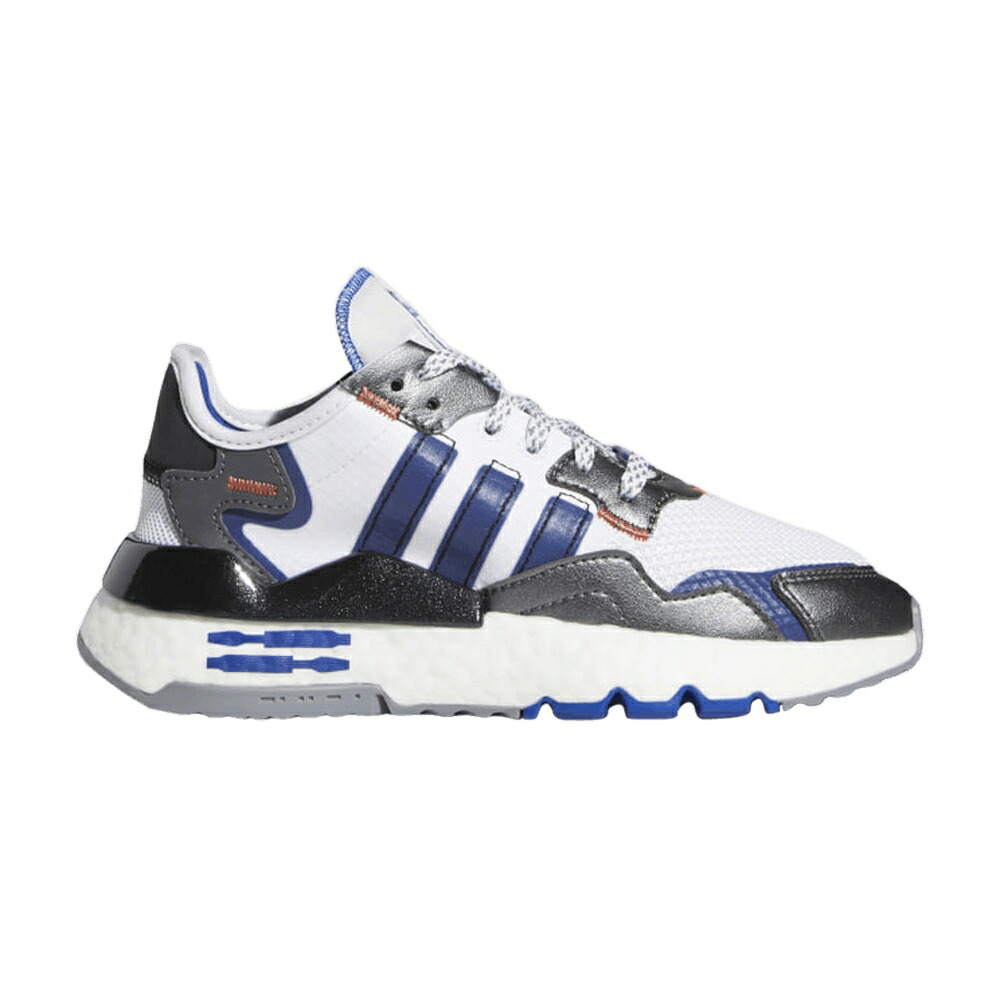 アディダス ジョガーパンツ 白色 ホワイト スターウォーズ R2D2 スニーカー メンズ ADIDAS STAR WARS X NITE JOGGER J / CLOUD WHITE COLLEGIATE ROYAL