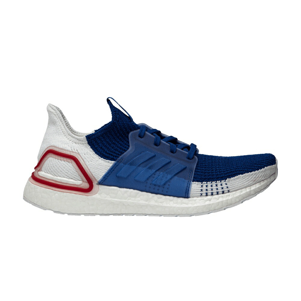 アディダス 白色 ホワイト WHITE BLUE スニーカー メンズ ADIDAS ULTRABOOST 19 / FOOTWEAR WHITE FOOTWEAR WHITE