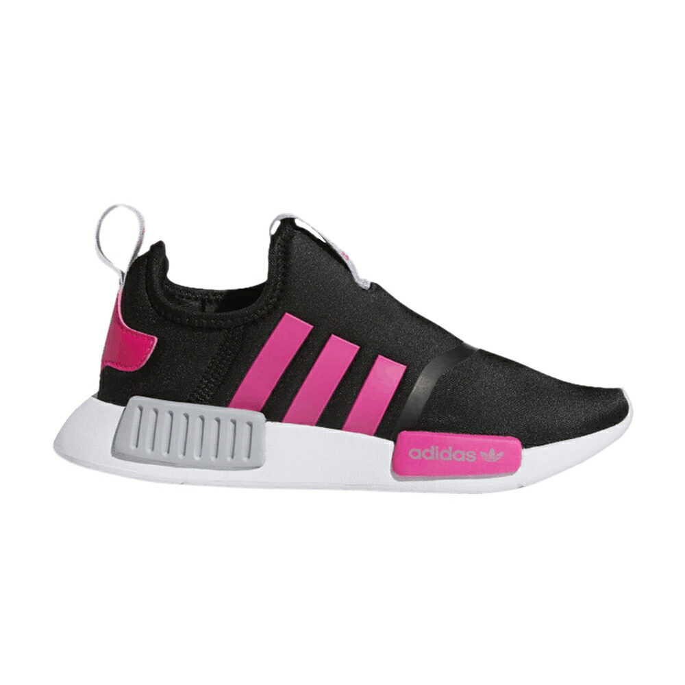アディダス ショック コア 黒色 ブラック ピンク 'BLACK PINK' スニーカー メンズ ADIDAS NMD 360 LITTLE KID SHOCK / CORE BLACK SHOCK PINK HALO