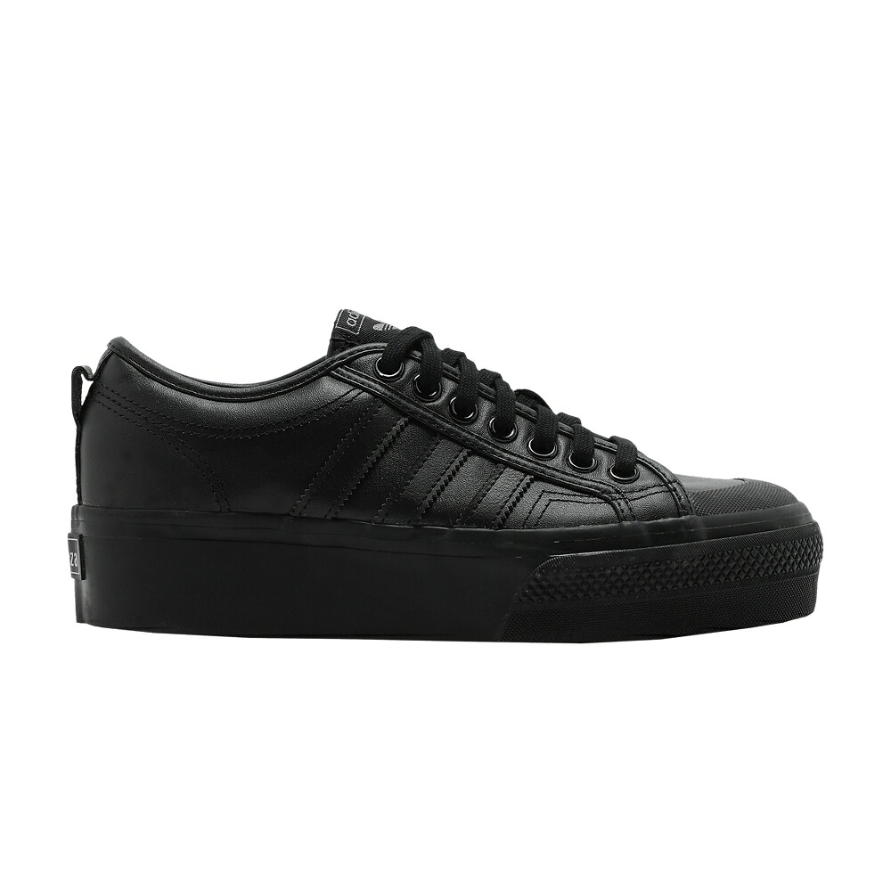 アディダス コア 黒色 ブラック 'TRIPLE BLACK' スニーカー レディース ADIDAS WMNS NIZZA PLATFORM / CORE BLACK CORE BLACK CORE BLACK