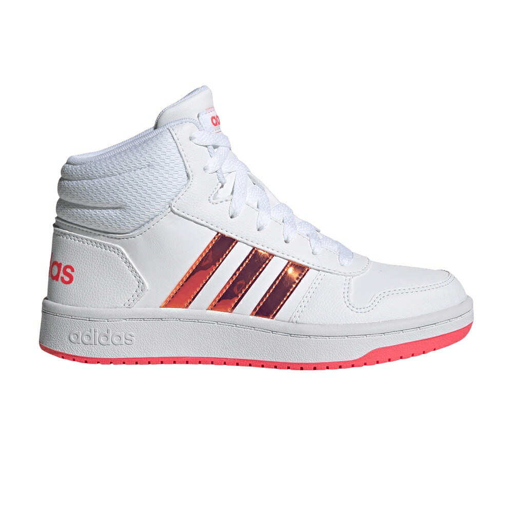 アディダス ミッド 白色 ホワイト 2.0 'WHITE PINK' スニーカー メンズ ADIDAS HOOPS MID J SIGNAL / CLOUD WHITE CLOUD WHITE SIGNAL