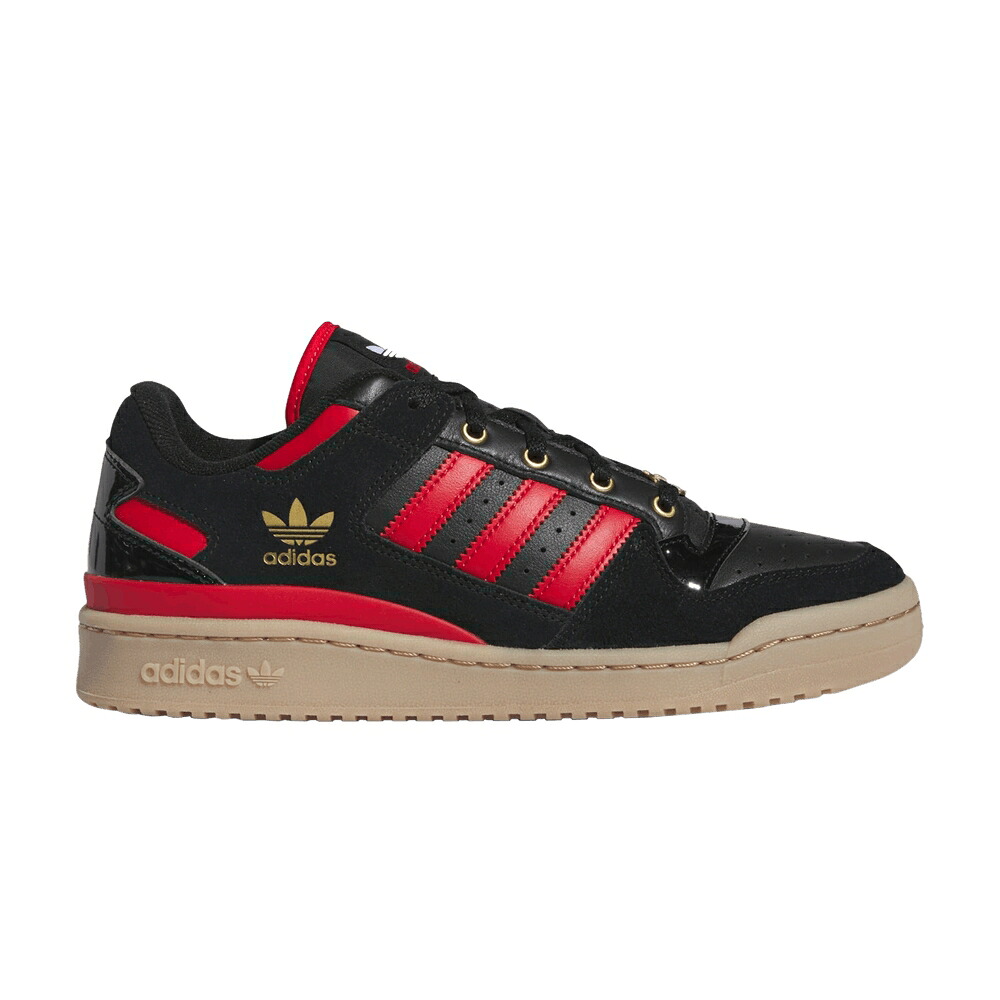 アディダス フォーラム コア 黒色 ブラック 白色 ホワイト 'BLACK GUM' スニーカー メンズ ADIDAS FORUM LOW CL SCARLET / CORE BLACK CLOUD WHITE SCARLET|スニケス