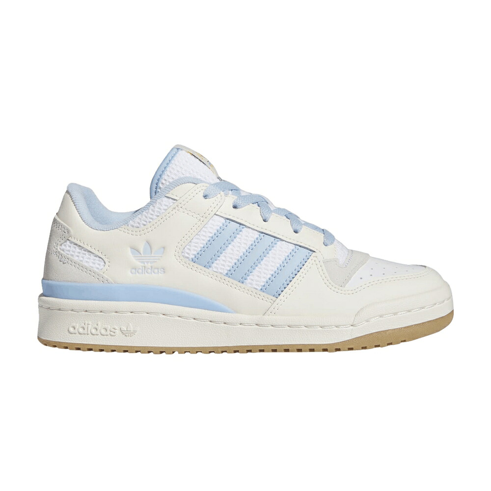 アディダス フォーラム 白色 ホワイト 青色 ブルー クリーム スカイ 'CREAM BIRD' スニーカー レディース ADIDAS WMNS FORUM LOW WHITE BLUE / CREAM WHITE CLEAR SKY CLOUD|スニケス