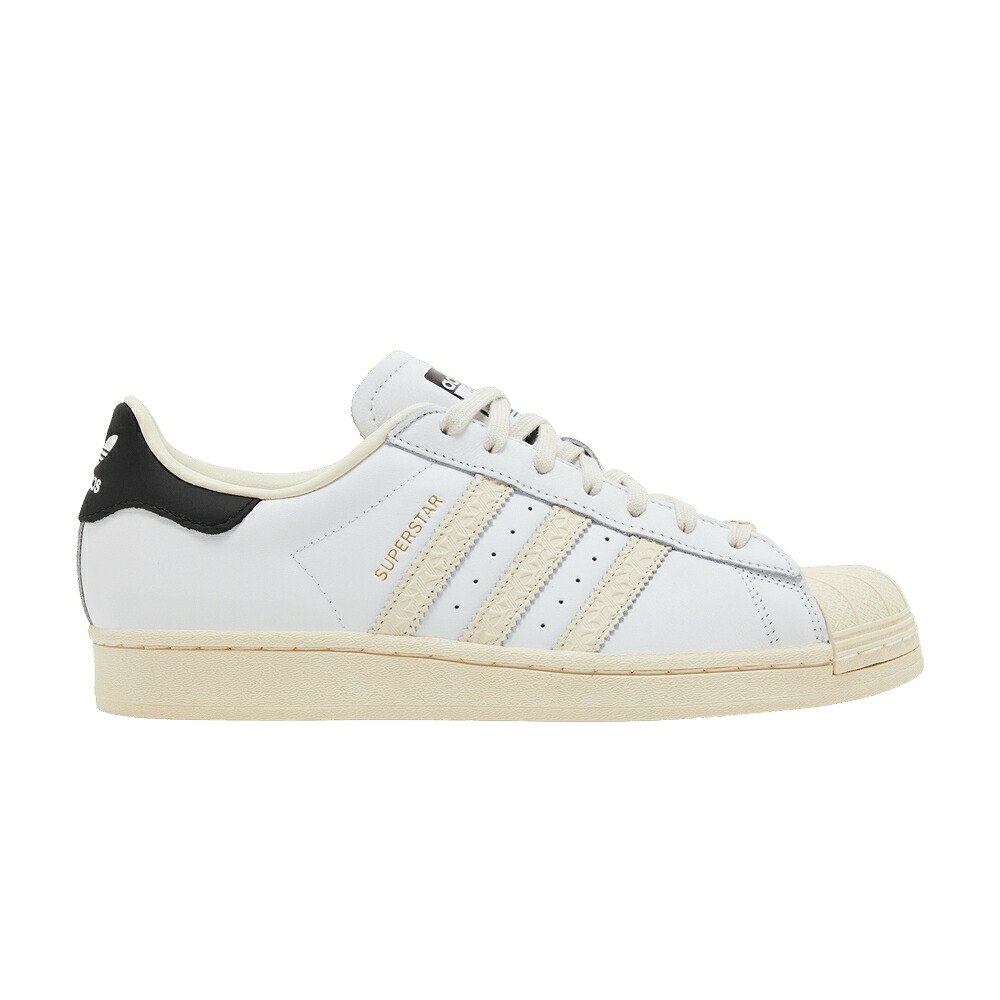 アディダス はやりっ子 白いこと 白いこと 中核グループ \u0027DEBOSSED BLACK\u0027 スニーカー メンズ ADIDAS SUPERSTAR STRIPES - WONDER WHITE / FOOTWEAR WHITE WONDER WHITE CORE
