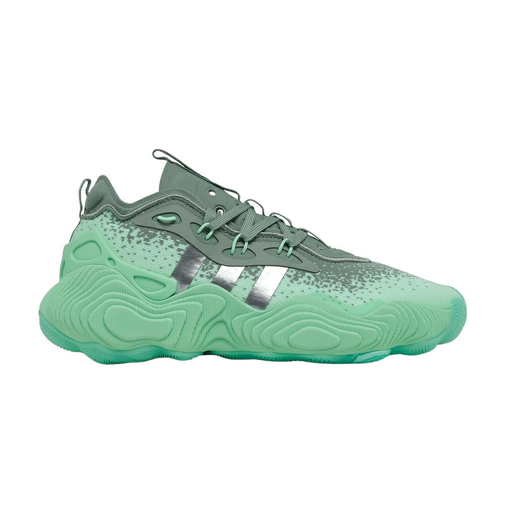 アディダス しろがね色 しろがね色 \u0027JADE\u0027 スニーカー メンズ ADIDAS TRAE YOUNG 3 J / PULSE MINT SILVER METALLIC