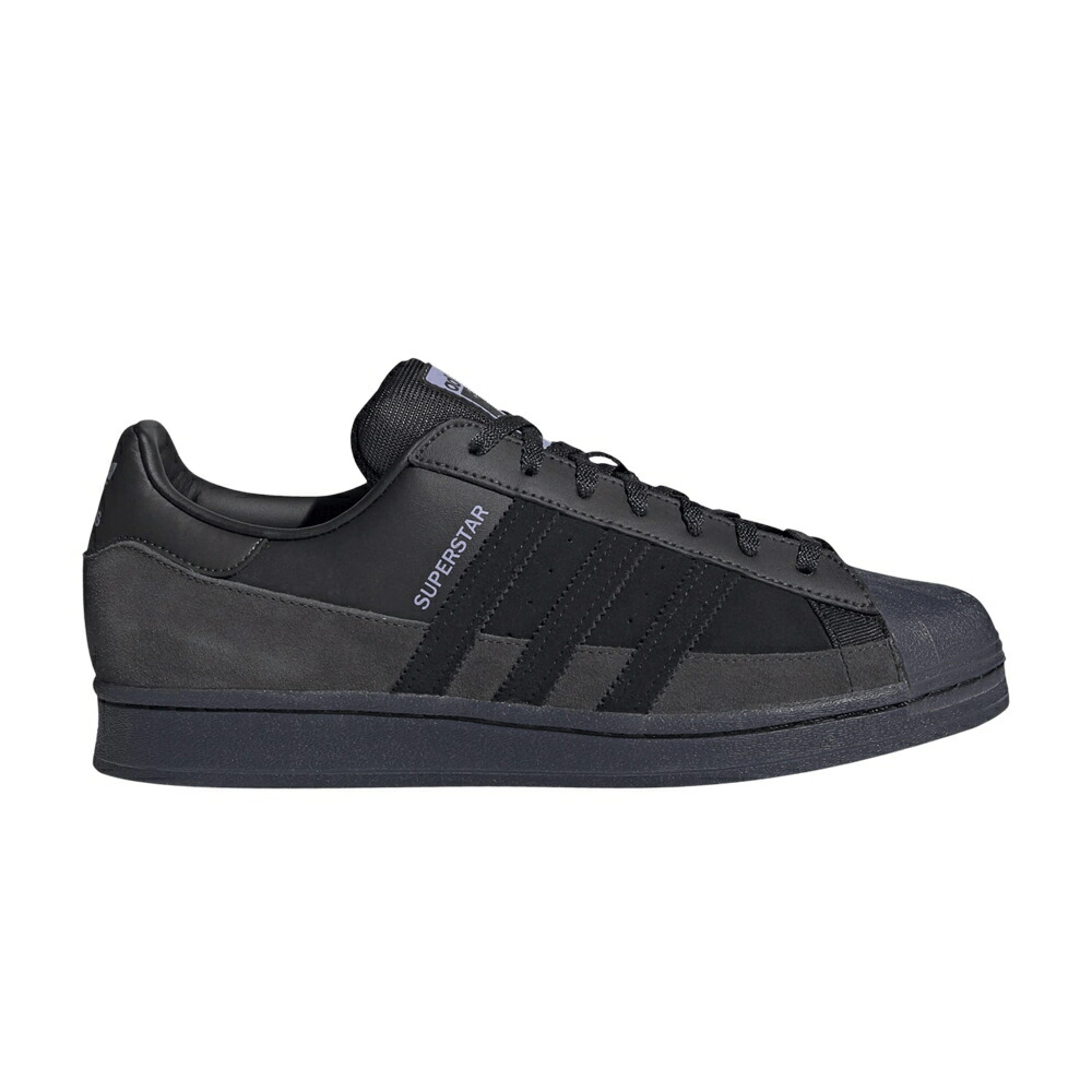 アディダス スーパースター コア 黒色 ブラック BLACK PURPLE スニーカー メンズ ADIDAS SUPERSTAR DUST / CORE BLACK CORE BLACK DUST