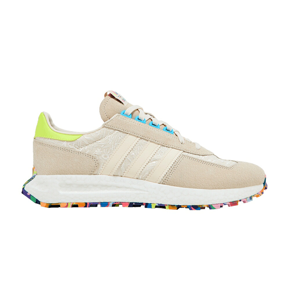 アディダス 皮膚軟化剤 白いこと 白いこと 紫 パープル \u0027PRIDE\u0027 スニーカー メンズ ADIDAS RETROPY E5 / CREAM WHITE CREAM WHITE PURPLE