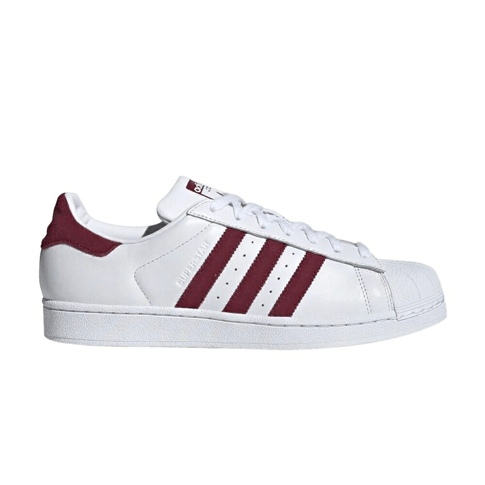 アディダス スーパースター 白色 ホワイト ワイン色 バーガンディー 'WHITE BURGUNDY' スニーカー メンズ ADIDAS SUPERSTAR COLLEGIATE / CLOUD WHITE COLLEGIATE BURGUNDY