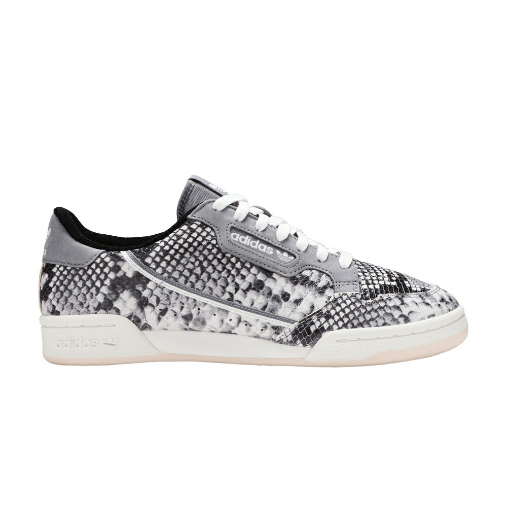 アディダス 灰色 グレー 白色 ホワイト GREY SNAKESKIN スニーカー メンズ ADIDAS CONTINENTIAL 80 / GREY TWO OFF WHITE LINEN
