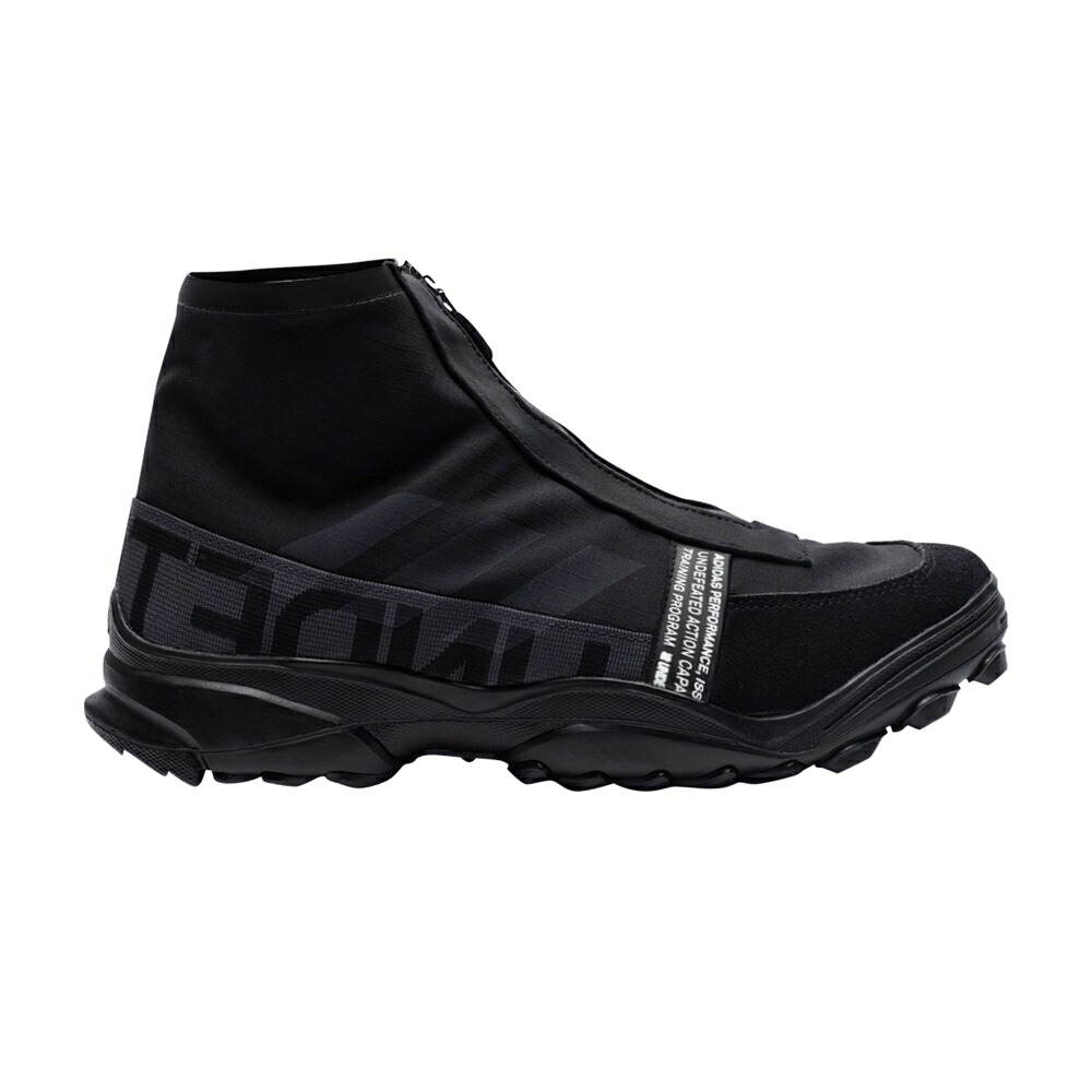 アディダス アンディフィーテッド 黒色 ブラック 白色 ホワイト 灰色 グレー 橙 オレンジ 'BLACK' スニーカー メンズ ADIDAS UNDEFEATED X GSG9 / BLACK WHITE LIGHT GREY ORANGE｜スニケス