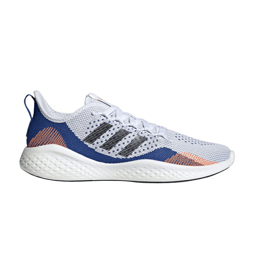 アディダス 白色 ホワイト コア 黒色 ブラック 2.0 'WHITE BLUE' スニーカー メンズ ADIDAS FLUIDFLOW ROYAL / CLOUD WHITE CORE BLACK ROYAL｜スニケス