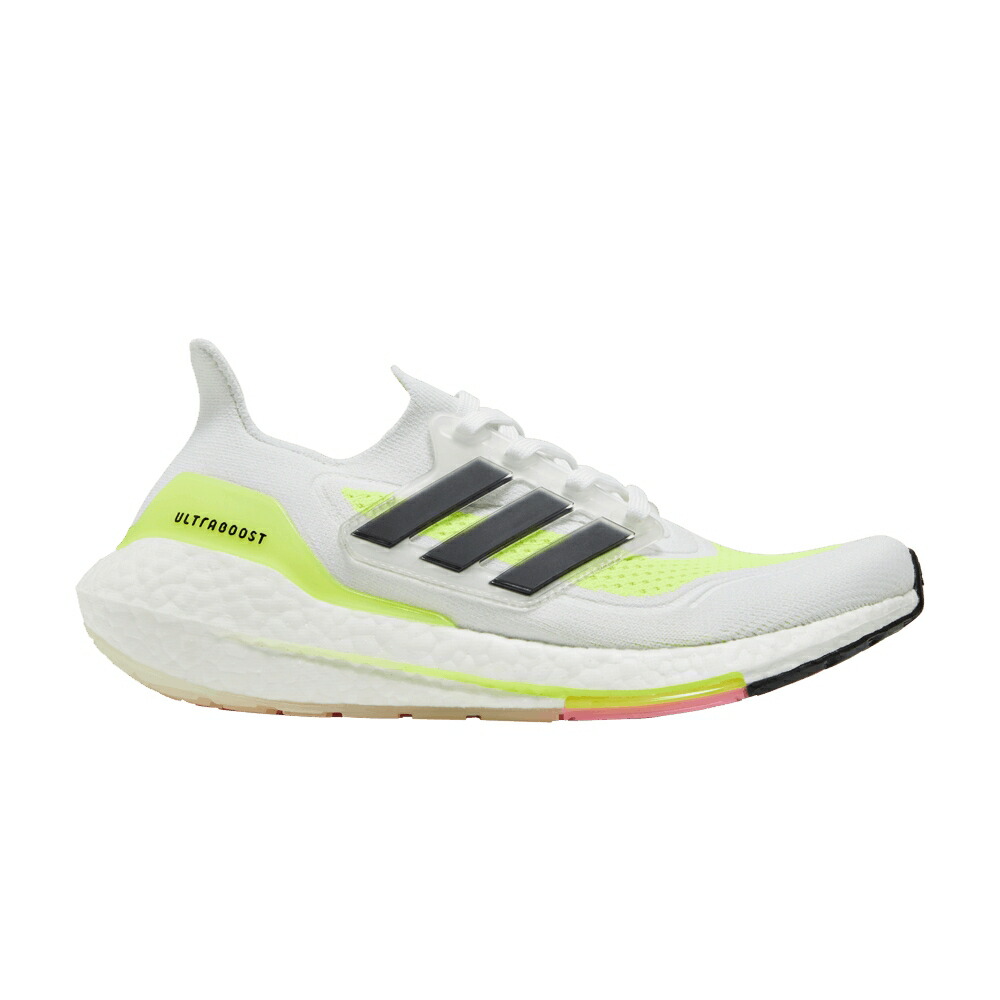 アディダス 白色 ホワイト コア 黒色 ブラック WHITE YELLOW スニーカー レディース ADIDAS WMNS ULTRABOOST 21 SOLAR / CLOUD WHITE CORE BLACK SOLAR
