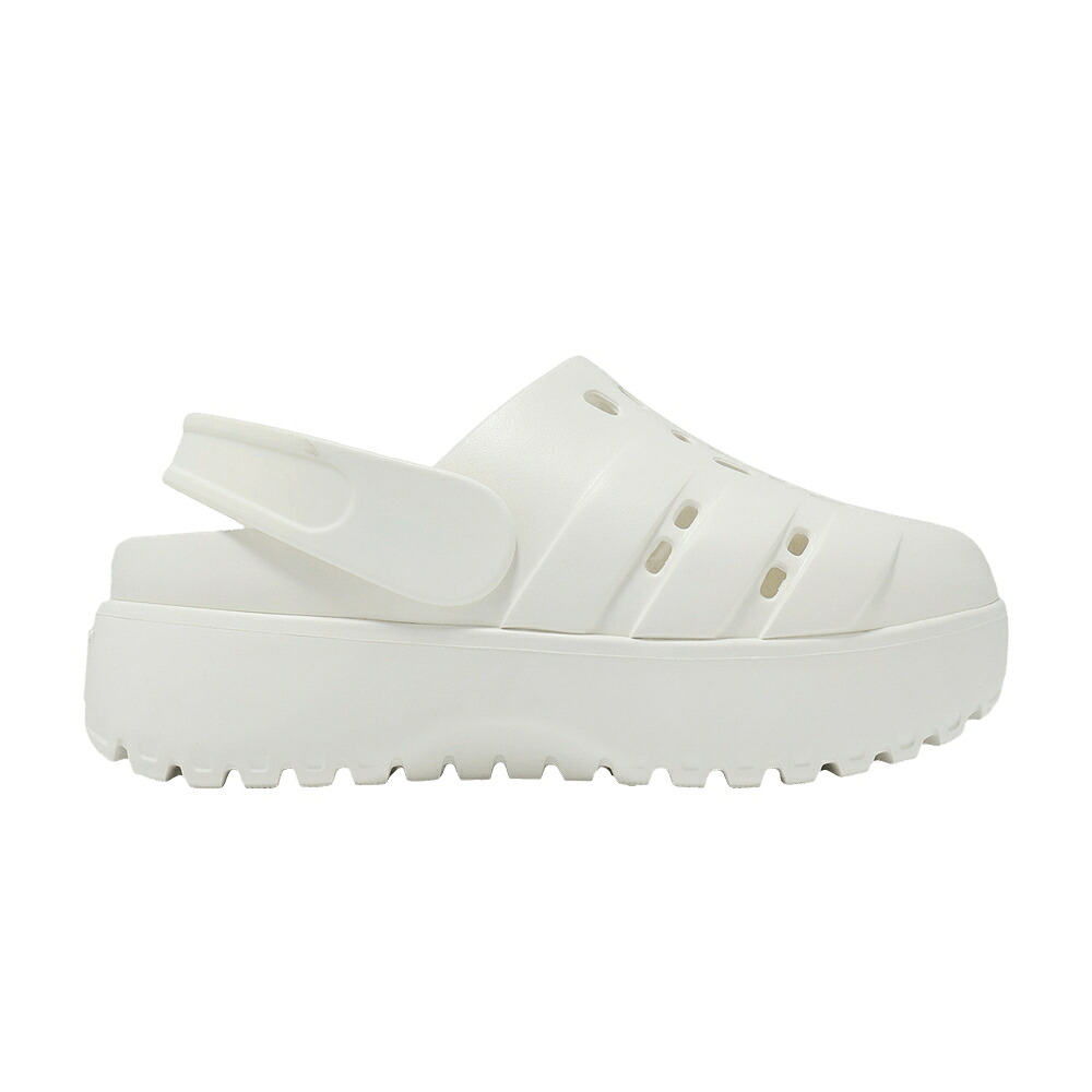 アディダス アディレッタ 皮膚軟化剤 白いこと 白いこと ベージュ \u0027CREAM WHITE\u0027 スニーカー レディース ADIDAS WMNS ADILETTE PLATFORM CLOG / CREAM WHITE BEIGE