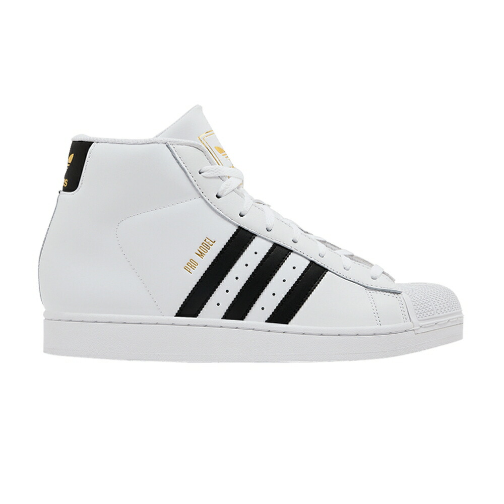 アディダス プロ 白色 ホワイト コア 黒色 ブラック ゴールド プロモデル 'WHITE BLACK' スニーカー メンズ ADIDAS PRO MODEL 2025 / CLOUD WHITE CORE BLACK GOLD