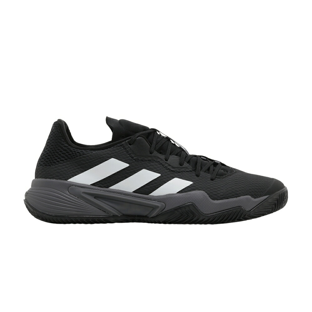 アディダス バリケード コア 黒色 ブラック 白色 ホワイト 灰色 グレー BLACK WHITE スニーカー メンズ ADIDAS BARRICADE CLAY / CORE BLACK CLOUD WHITE GREY FIVE