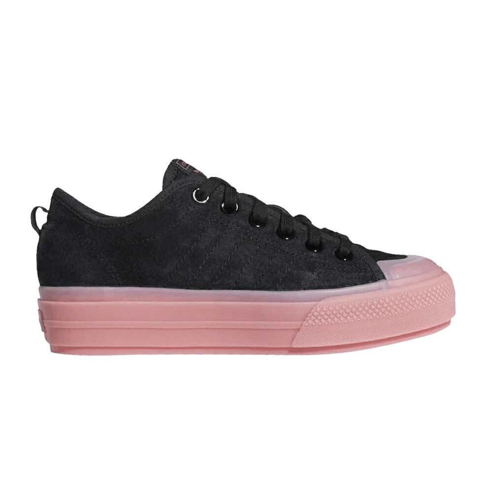 アディダス コア 黒色 ブラック ローズ 'BLACK ROSE' スニーカー レディース ADIDAS WMNS NIZZA RF HAZY / CORE BLACK CORE BLACK HAZY ROSE