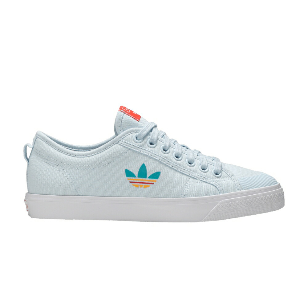 アディダス トレフォイル スカイ 白色 ホワイト シアン 'COLORFUL TINT' スニーカー メンズ ADIDAS NIZZA TREFOIL - SKY / SKY TINT CLOUD WHITE SIGNAL CYAN